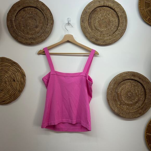 NWT Vintage Y2K 2000s Banana Republic Pink Tie Chest Knit Tank Top Large - Picture 3 of 7